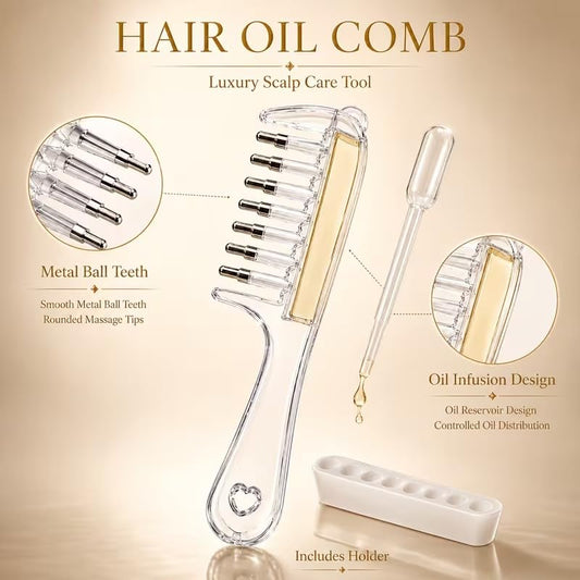 Transparent Hair Scalp Applicator Comb, Manual Scalp Stimulator, Hair Growth Scalp Massage Comb, Deep Scalp Massage Tool