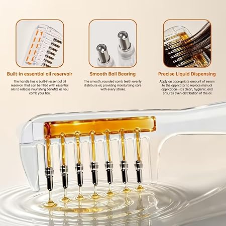 Transparent Hair Scalp Applicator Comb, Manual Scalp Stimulator, Hair Growth Scalp Massage Comb, Deep Scalp Massage Tool