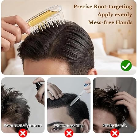 Transparent Hair Scalp Applicator Comb, Manual Scalp Stimulator, Hair Growth Scalp Massage Comb, Deep Scalp Massage Tool